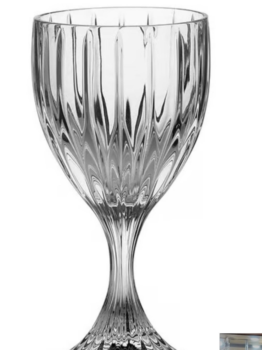 Mikasa Park Lane Cut Crystal  Faceted Wine Goblet